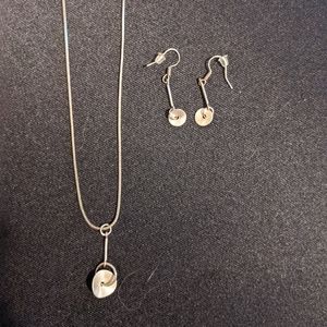 Silver Necklace and Earring Set 💜
